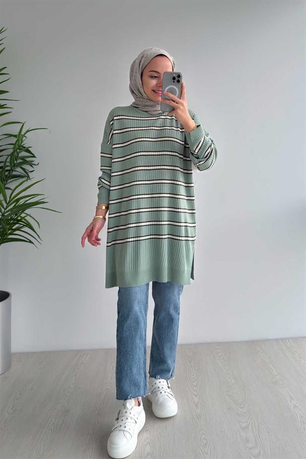 Lady Triko Tunik - Yeşil