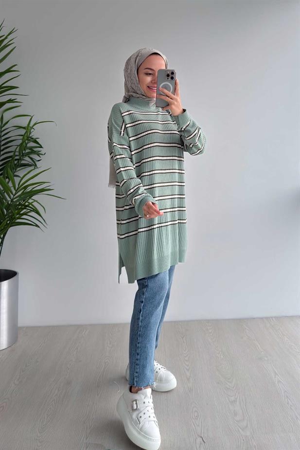 Lady Triko Tunik - Yeşil