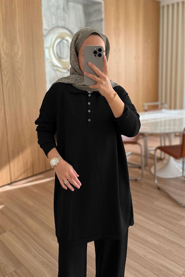 Lina Premium Rayon Takım - Siyah