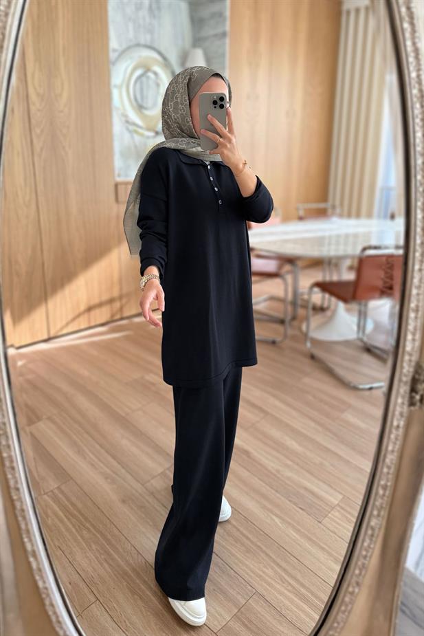 Lina Premium Rayon Takım - Siyah