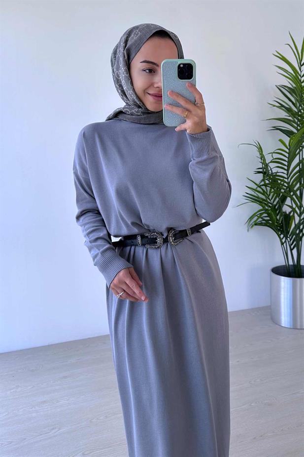 Merserize Elbise - Gri