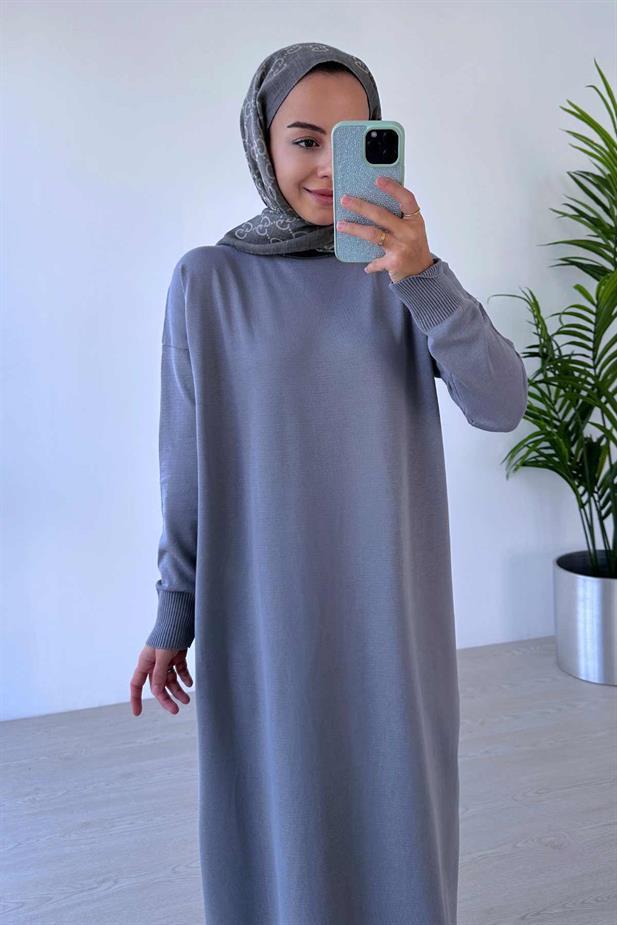 Merserize Elbise - Gri