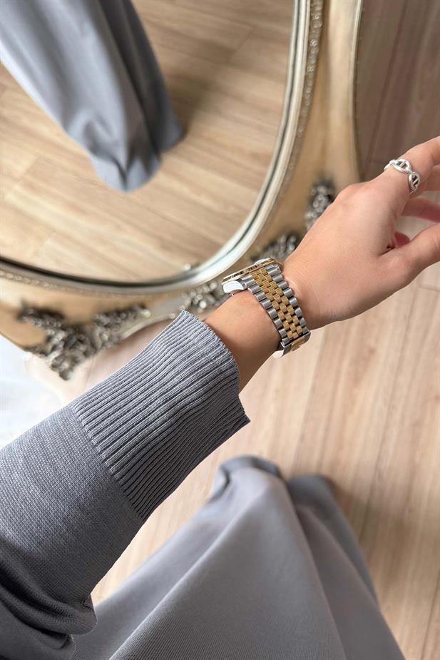 Merserize Elbise - Gri