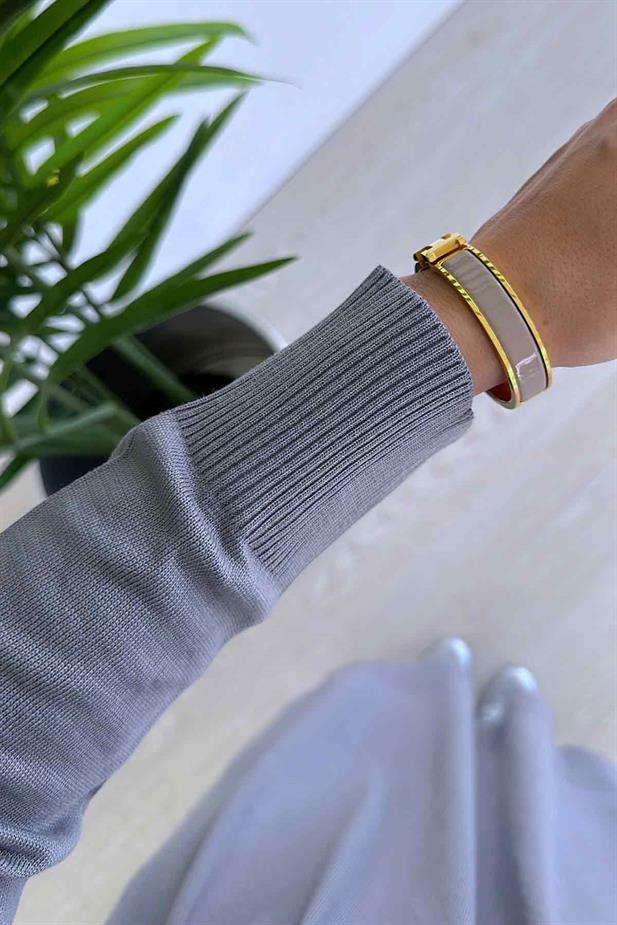 Merserize Elbise - Gri