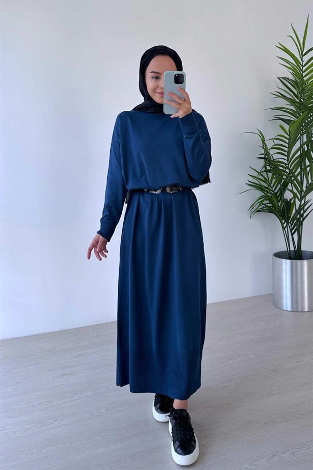 Merserize Elbise - Petrol