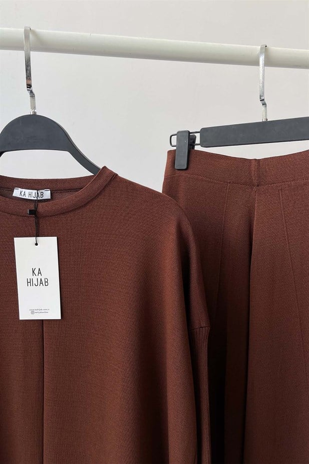 Mira Merserize Takım - Kahverengi