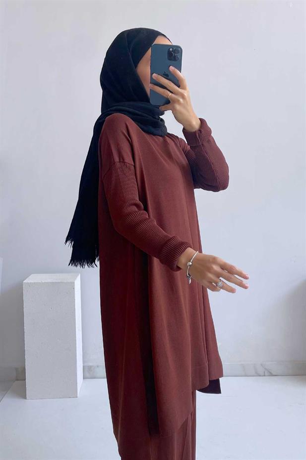 Mira Merserize Takım - Kahverengi