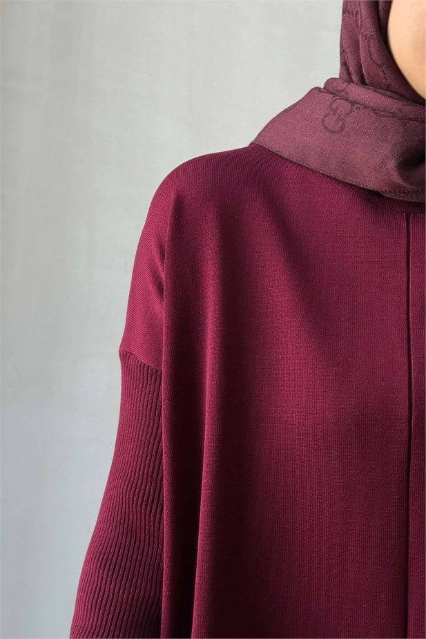 Mira Merserize Tunik - Bordo