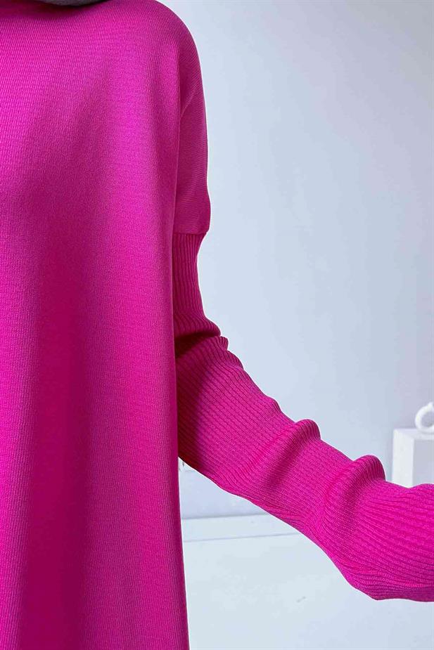 Mira Merserize Tunik - Fuşya