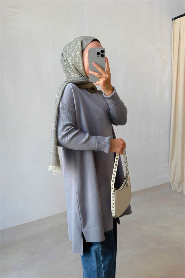 Mira Merserize Tunik - Gri