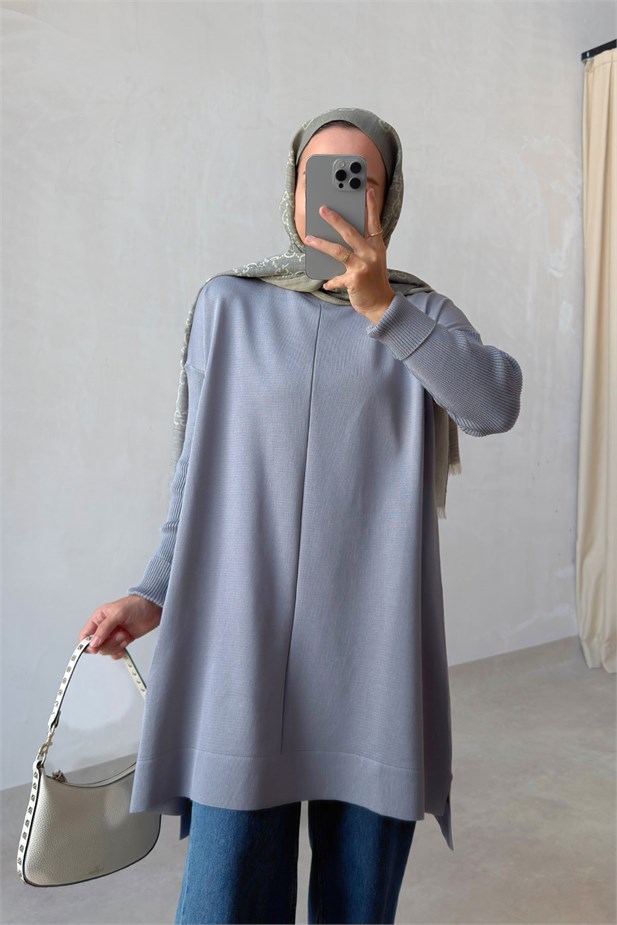 Mira Merserize Tunik - Gri