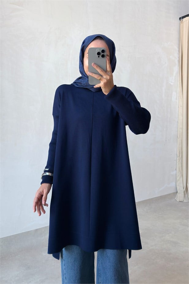 Mira Merserize Tunik - Lacivert