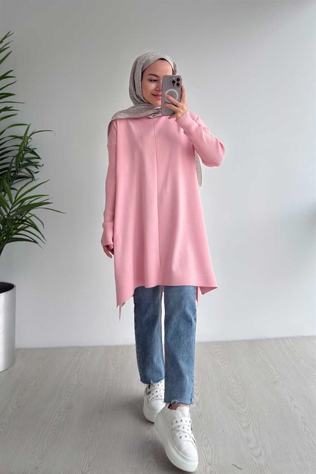 Mira Merserize Tunik - Pembe