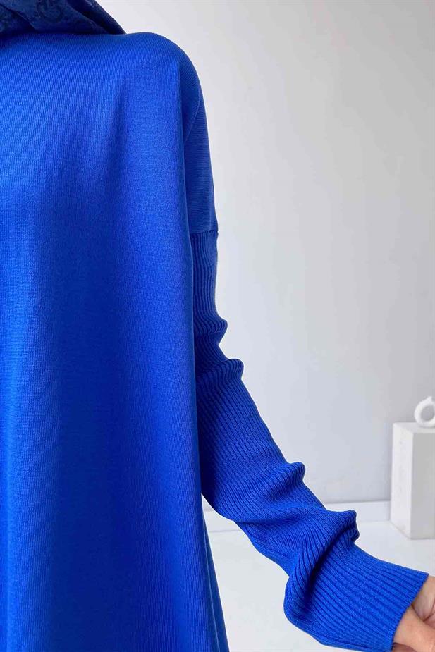 Mira Merserize Tunik - Saks Mavi