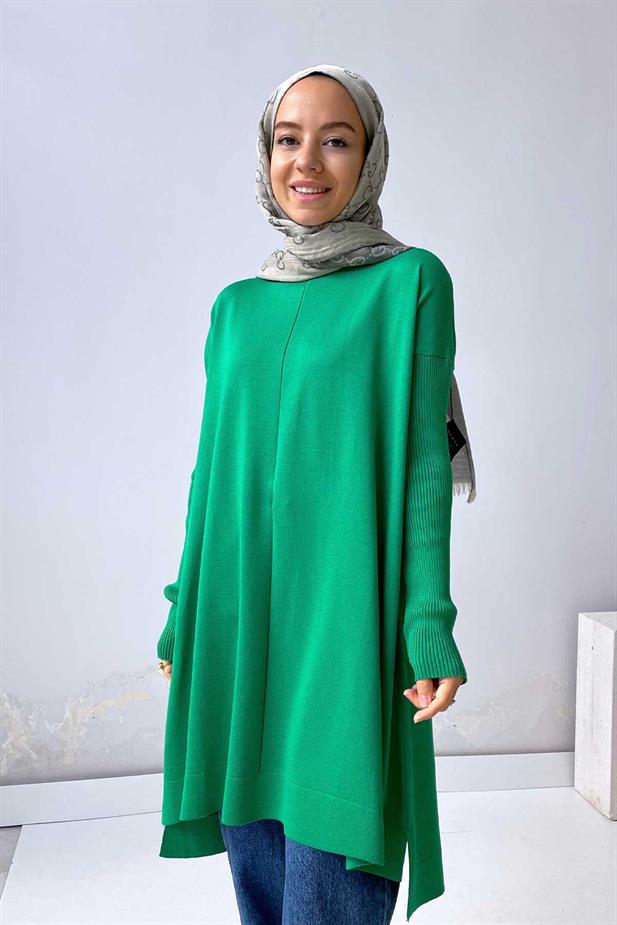 Mira Merserize Tunik - Yeşil