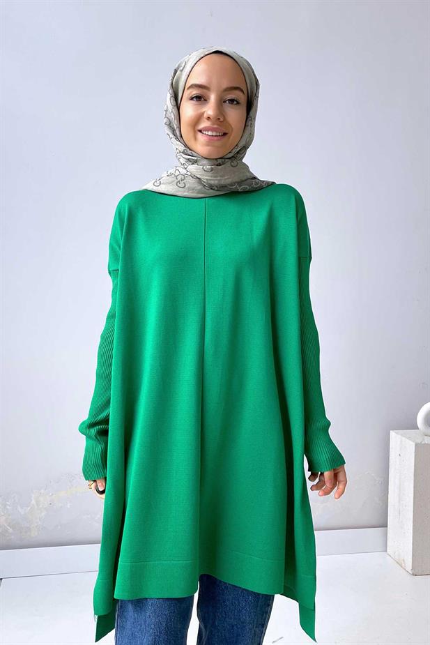 Mira Merserize Tunik - Yeşil