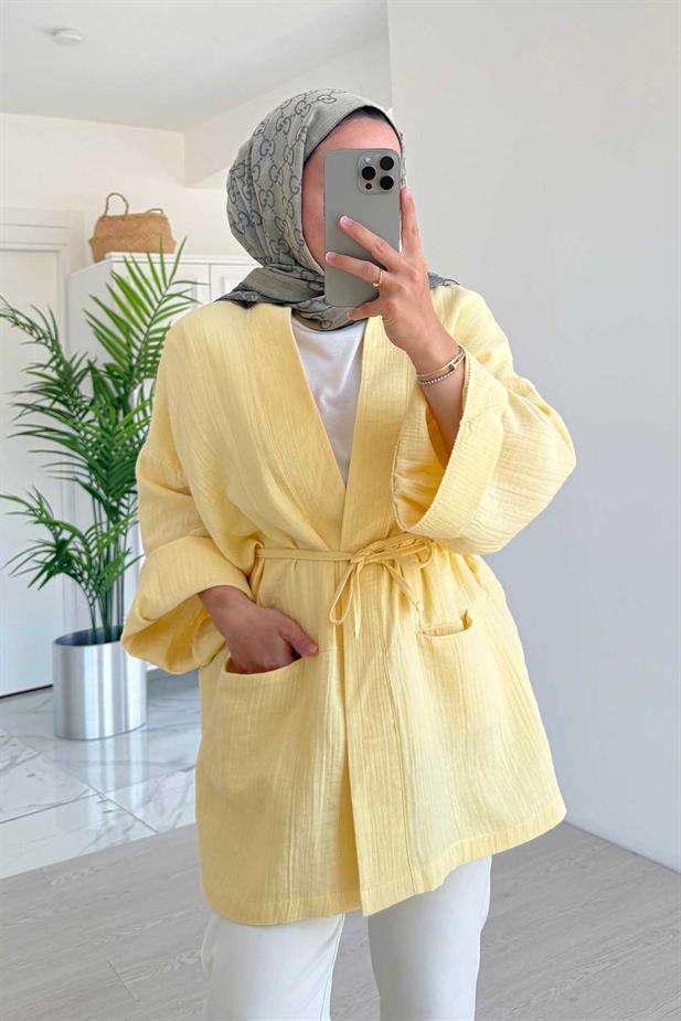 Müslin Kimono - Sarı