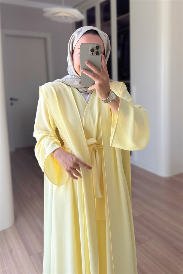 Naia Abaya Takım - Sarı