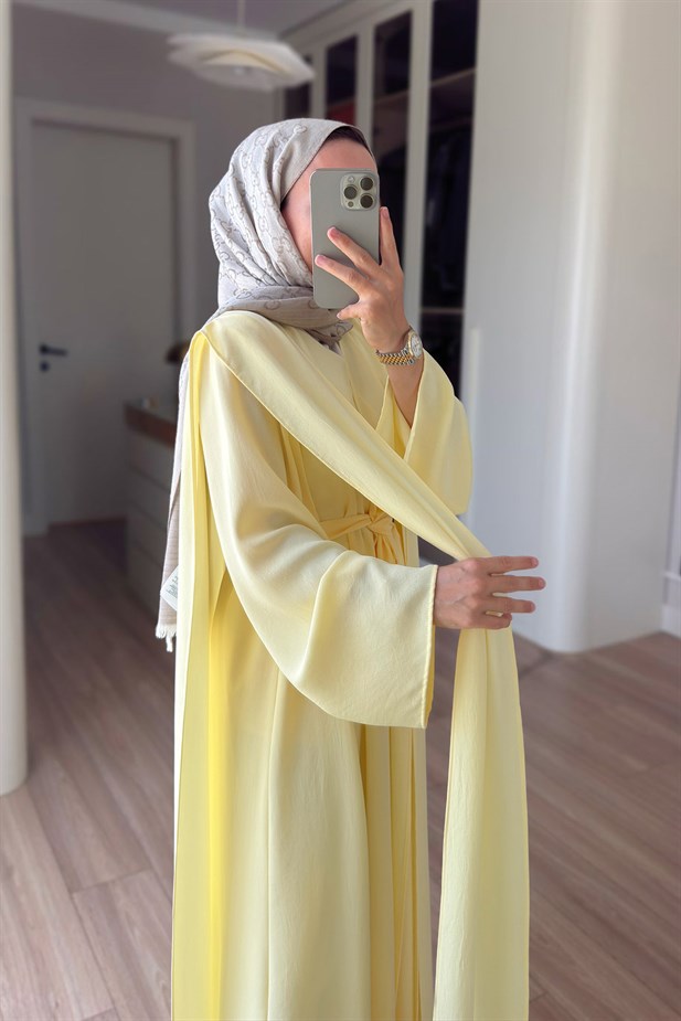 Naia Abaya Takım - Sarı