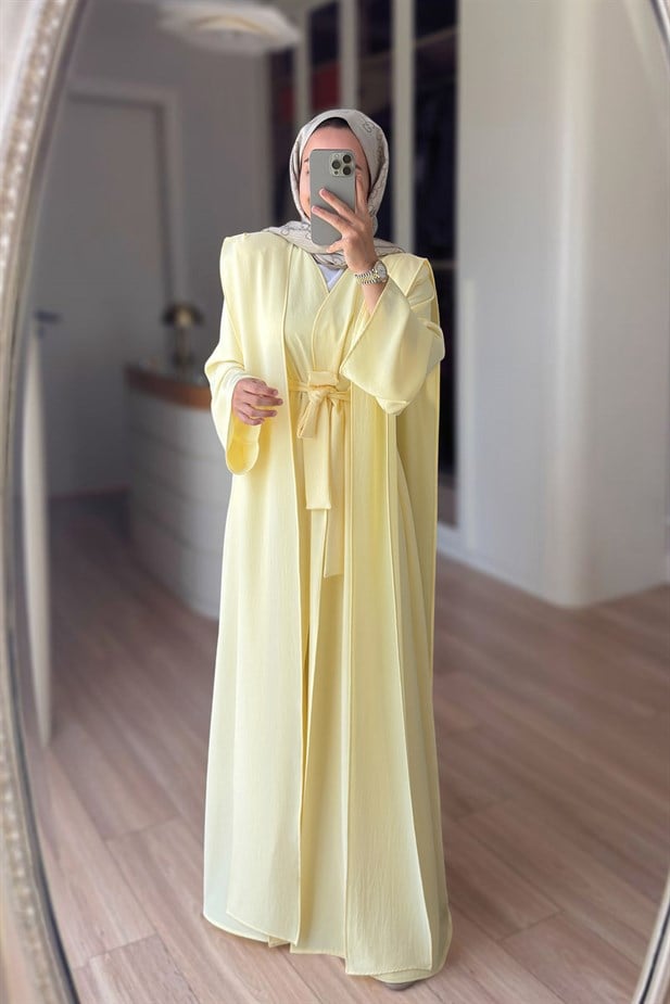 Naia Abaya Takım - Sarı
