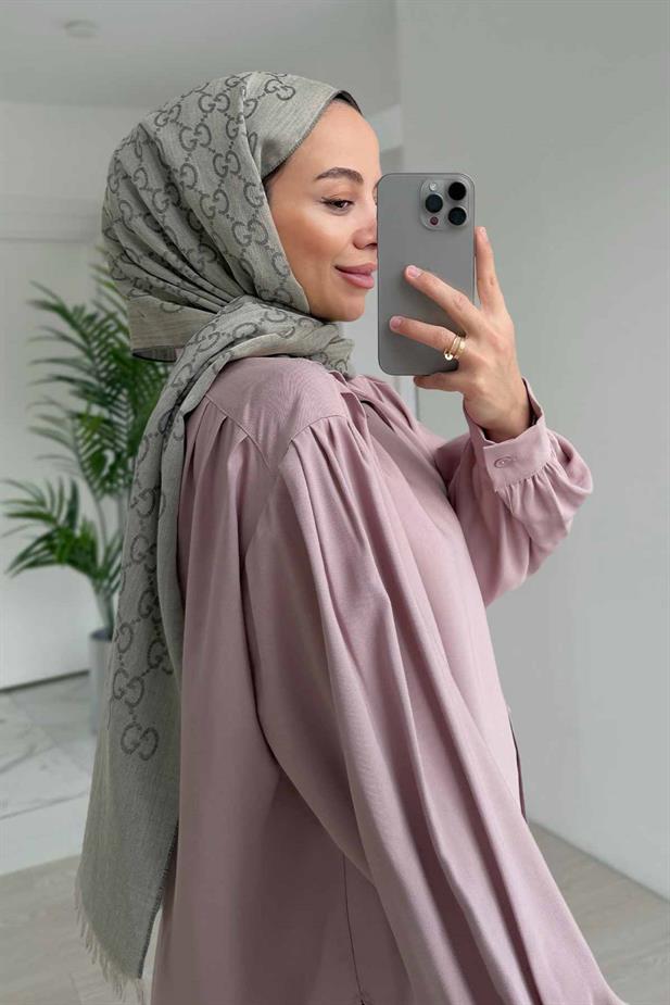 Pile Detaylı İkili Takım - Pembe