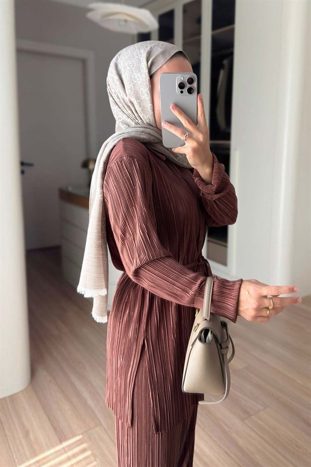 Piliseli Basic Takım - Kahverengi
