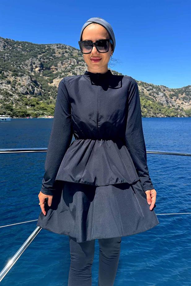 Prenses Tesettür Mayo - Lacivert