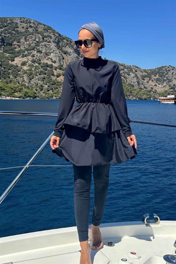 Prenses Tesettür Mayo - Lacivert