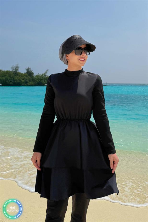 Prenses Tesettür Mayo - Siyah