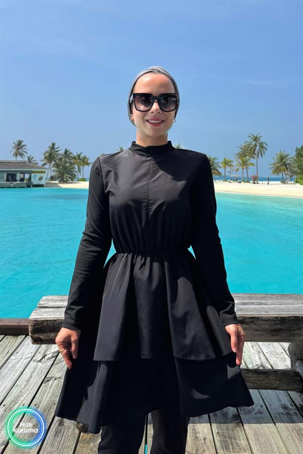 Prenses Tesettür Mayo - Siyah