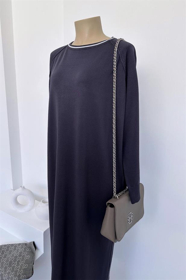 Reglan Merserize Elbise - Antrasit