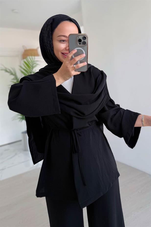 Şal Yaka Takım - Siyah