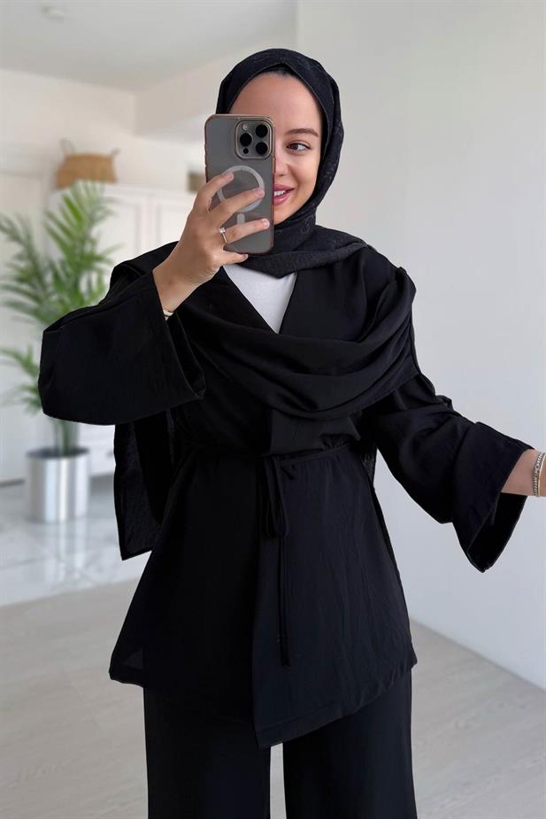 Şal Yaka Takım - Siyah
