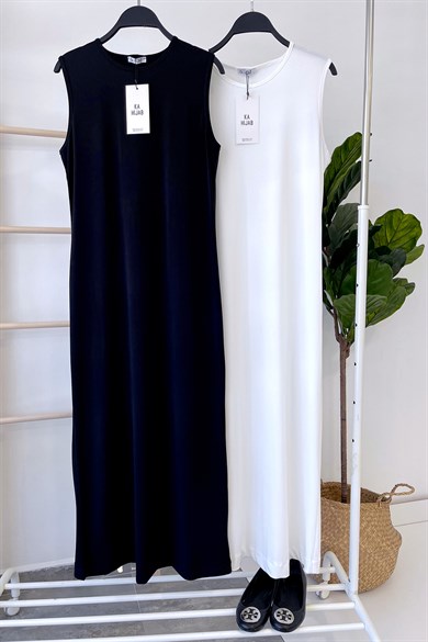 Sandy Kolsuz Elbise - Siyah