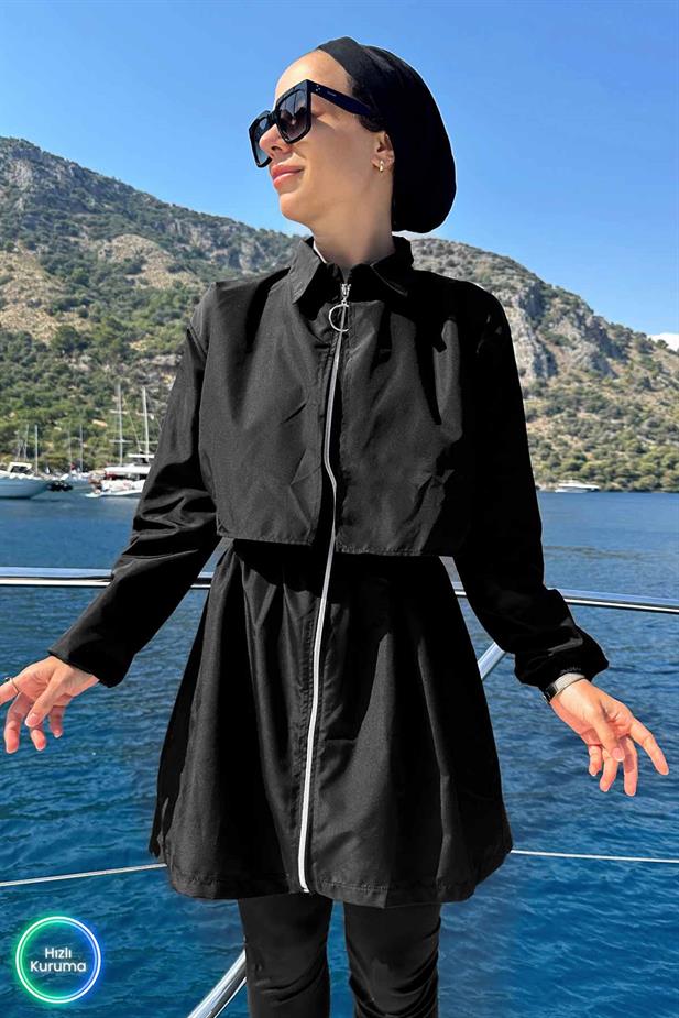 Sea Tesettür Mayo - Siyah