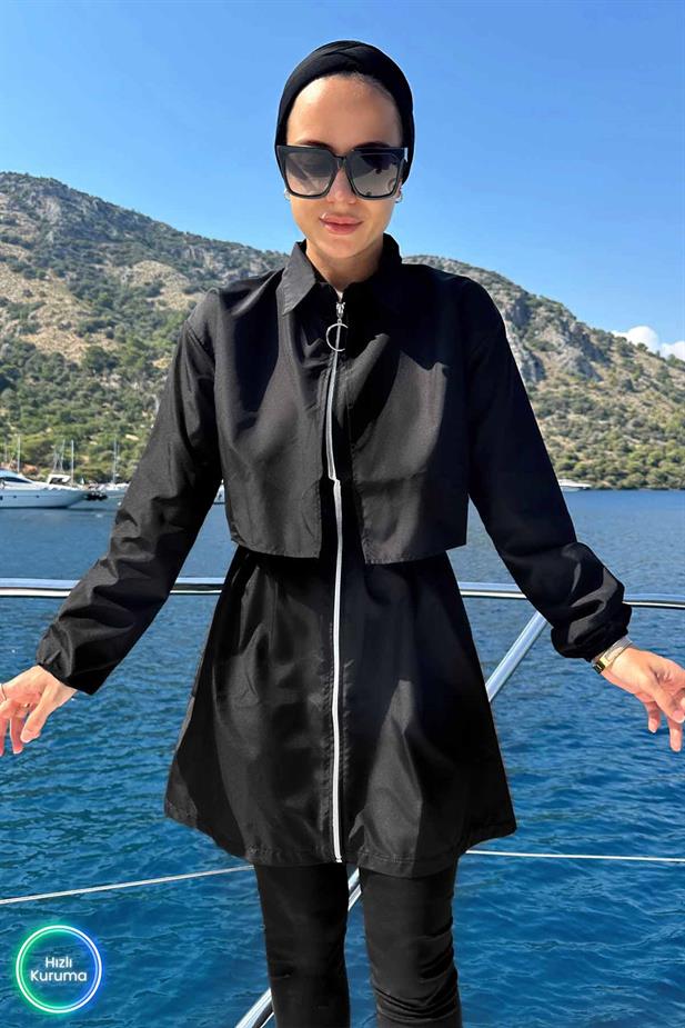 Sea Tesettür Mayo - Siyah