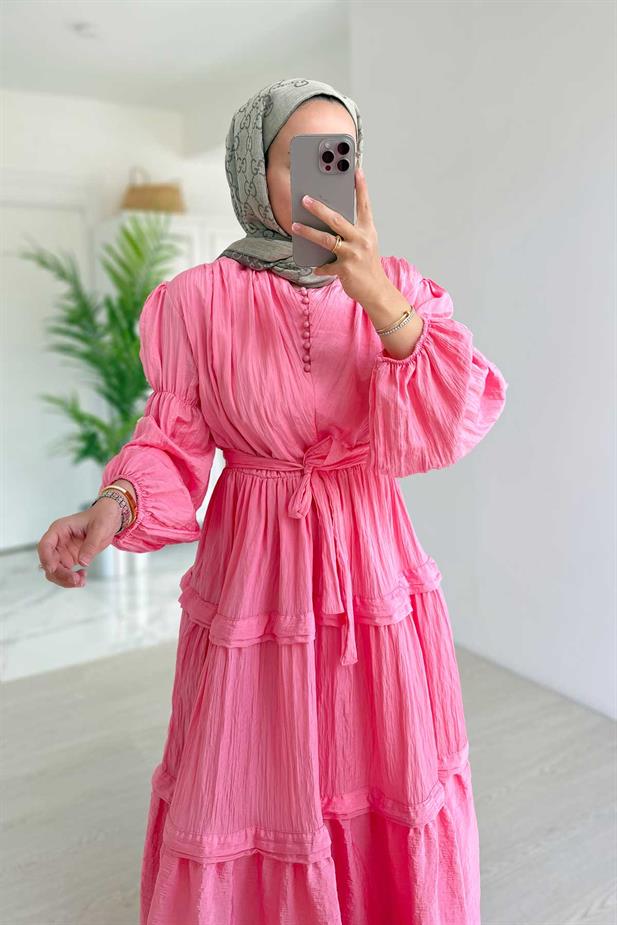 Sicilya Elbise - Pembe