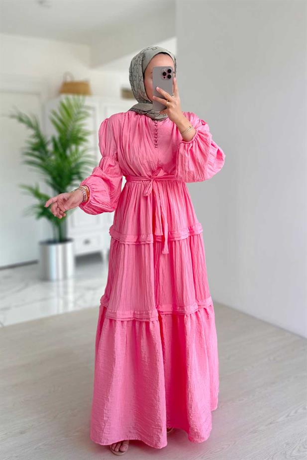 Sicilya Elbise - Pembe