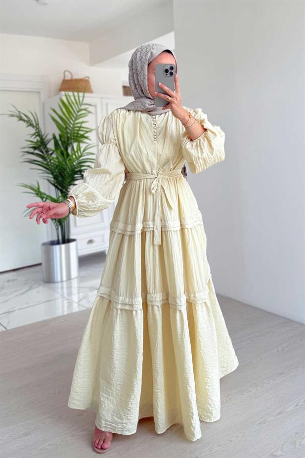 Sicilya Elbise - Sarı