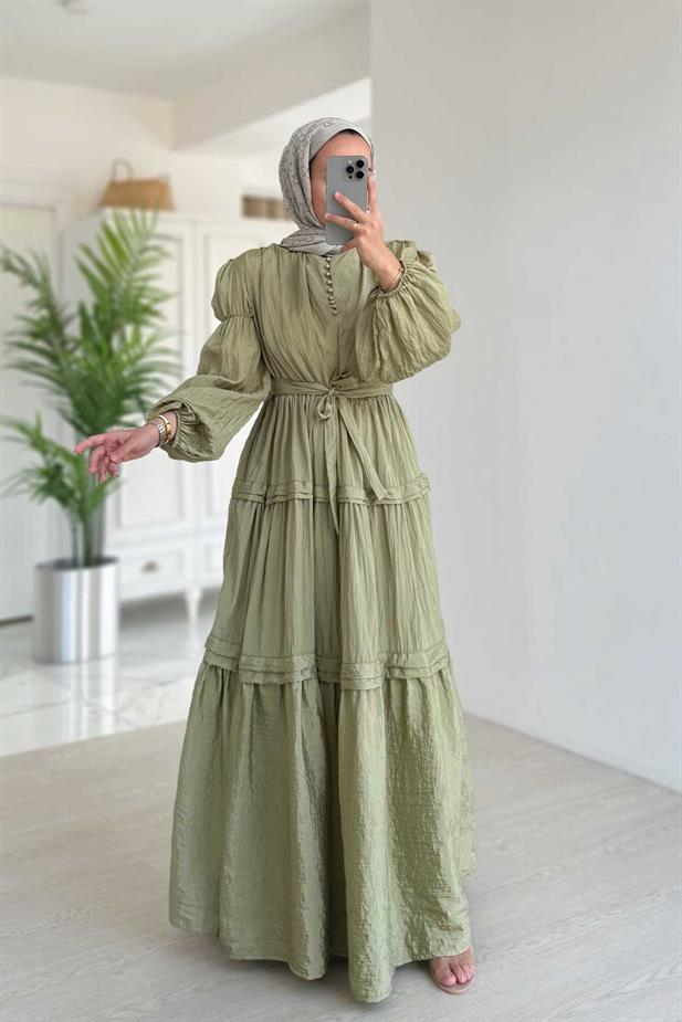 Sicilya Elbise - Yeşil