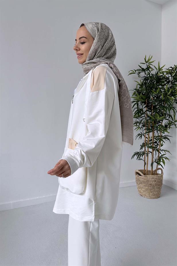 Torba Cepli İki İplik Takım - Beyaz