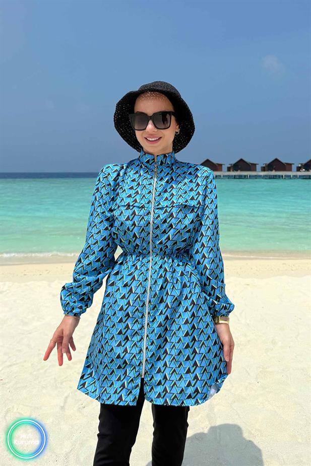 Valen Tesettür Mayo - Mavi