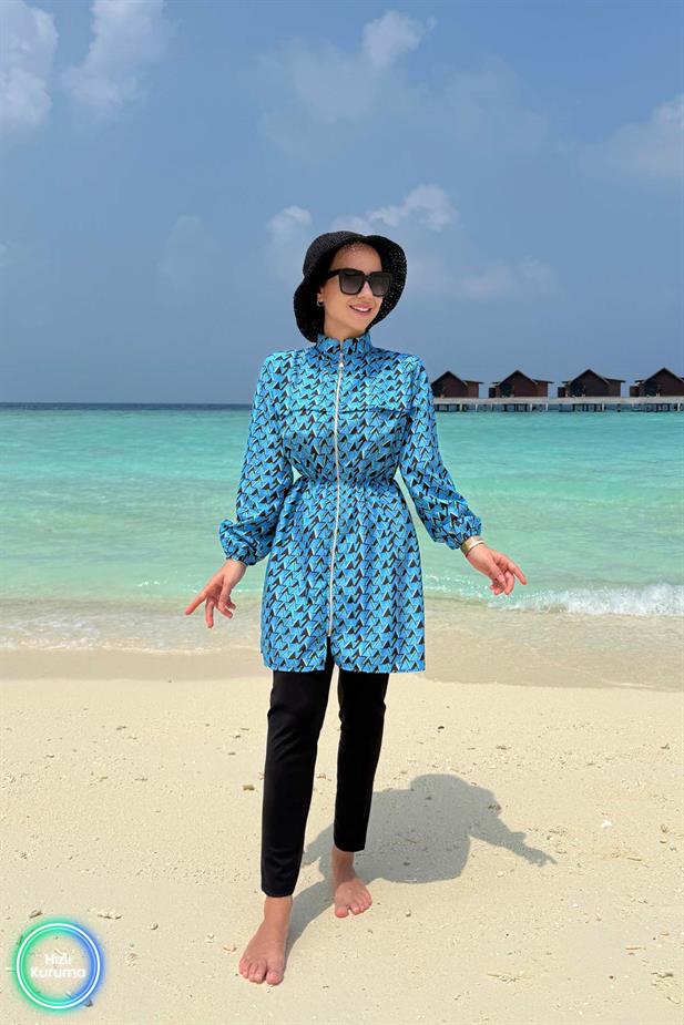 Valen Tesettür Mayo - Mavi