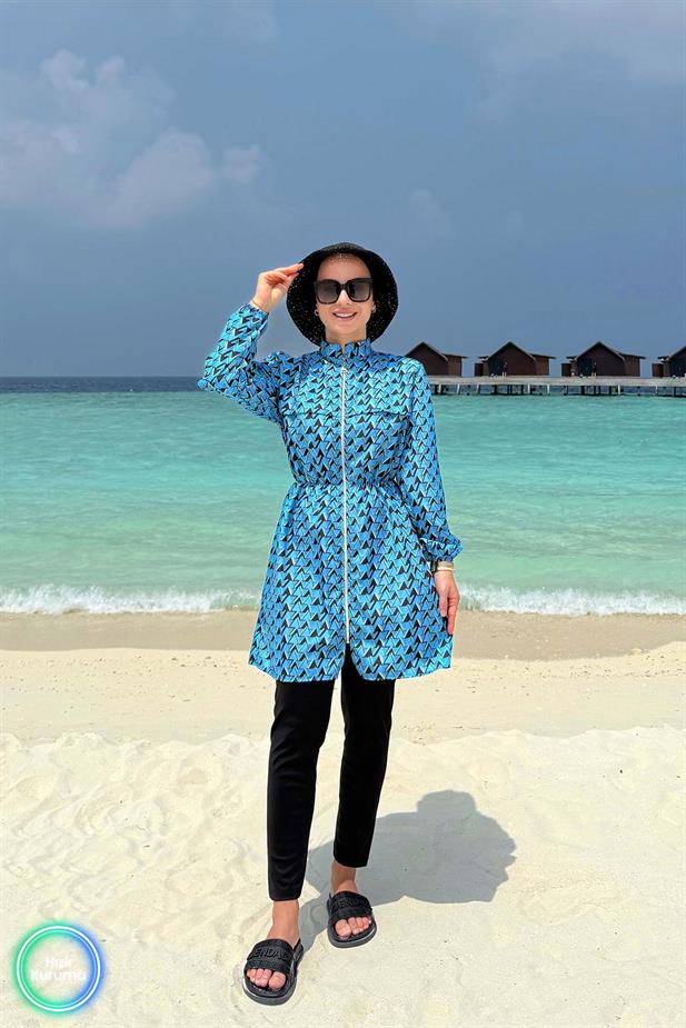 Valen Tesettür Mayo - Mavi