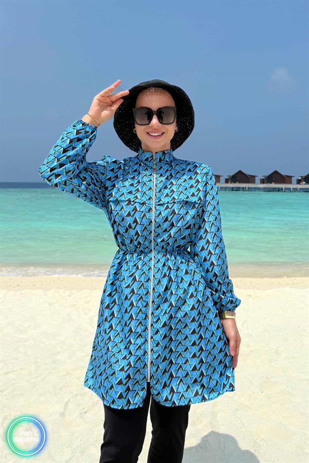 Valen Tesettür Mayo - Mavi