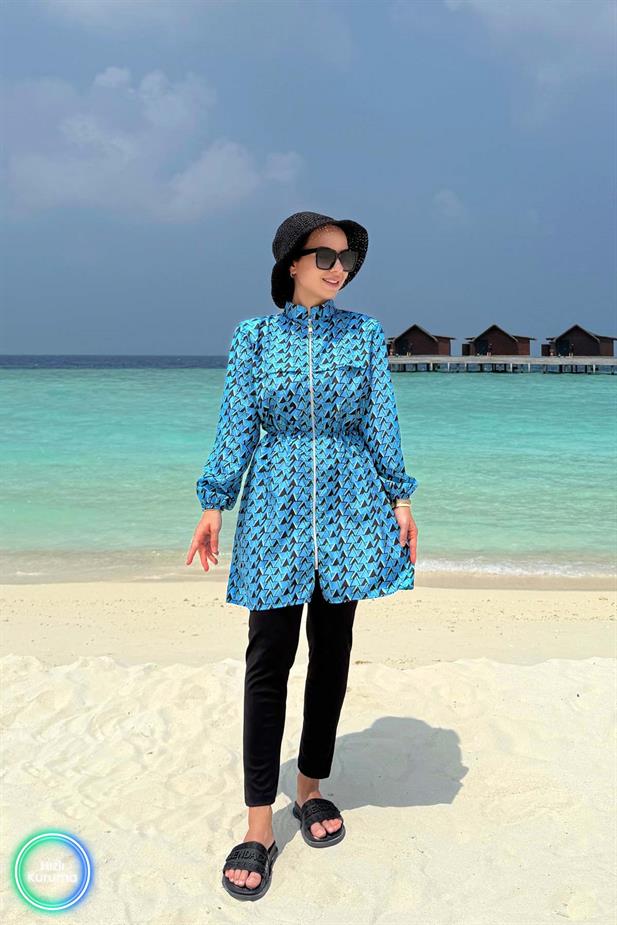 Valen Tesettür Mayo - Mavi