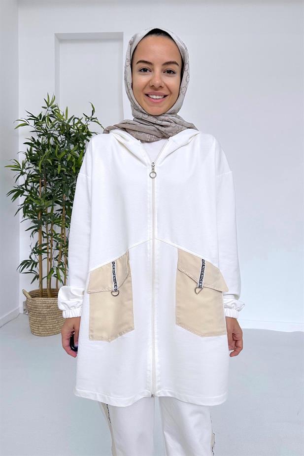 Venice Paça Lastik İki İplik Takım - Beyaz