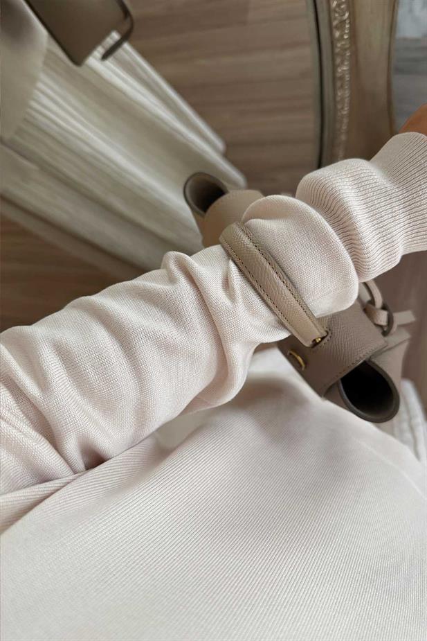 Wave Etekli Merserize Takım - Bej