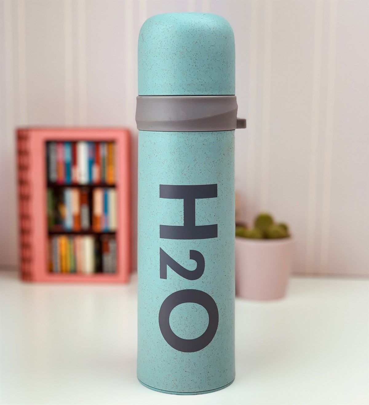  H20 Bardaklı Mavi Cam MataraGiftmodaBardaklı-Mavi-Cam-Matara