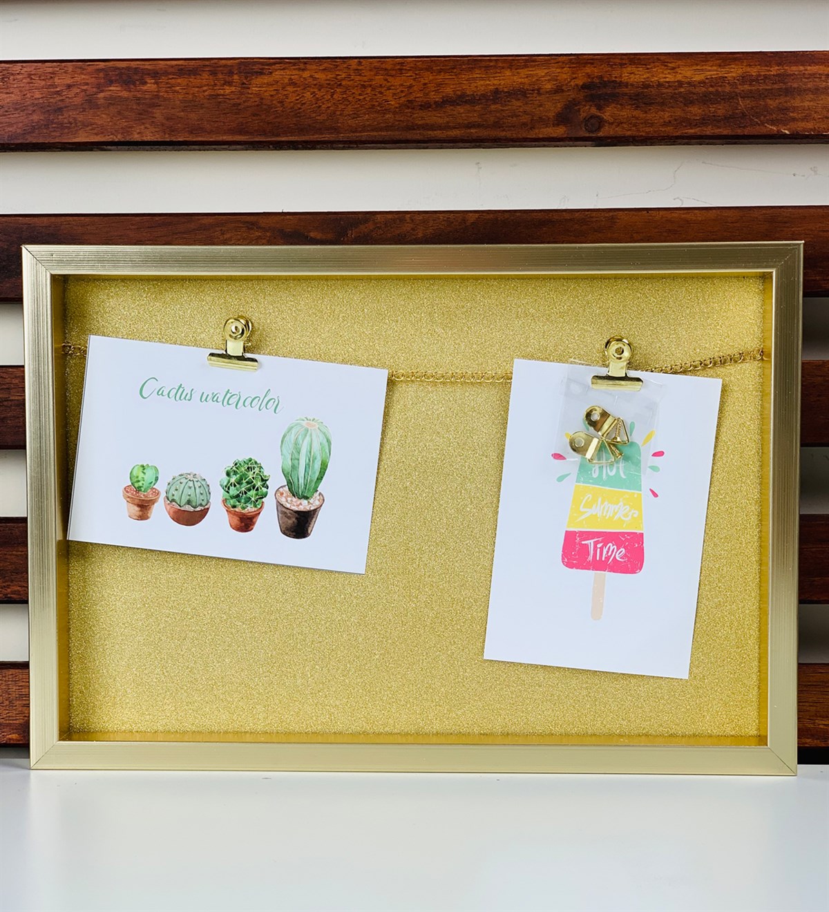 2li Gold Renk Tasarım Fotoğraf ÇerçevesiGiftmodagm-1334